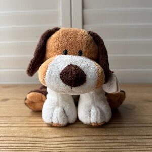 Ty Pluffies Whiffer Puppy Brown White Dog Plush TyLux 2002 Stuffed Animal